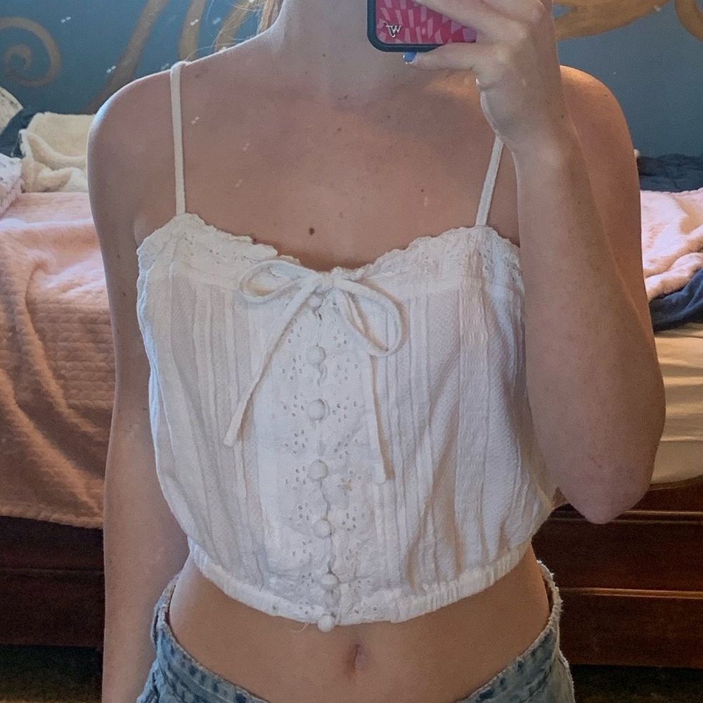 Urban Outfitters lace White Tank top Blouse